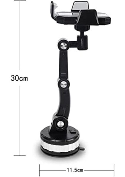 Jel Vantuzlu Cama Takılabilen 360 Derece Dönebilen Ayarlanabilir Araç Içi Vantuzlu Telefon Tutucu