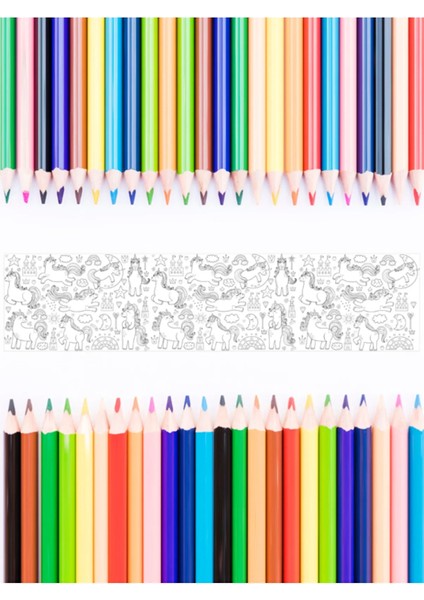 Unicorn Temalı 2 Metre Dev Boyama Kağıdı Çocuklar Anaokulu ve Kreşler Için