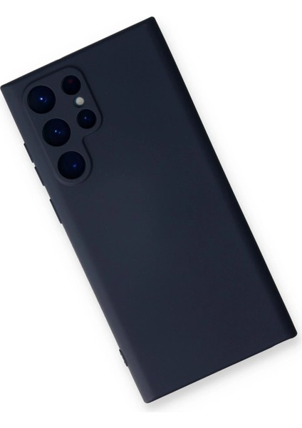 Samsung Galaxy S22 Ultra Kılıf Nano Içi Kadife Silikon - Lacivert Gnzrz