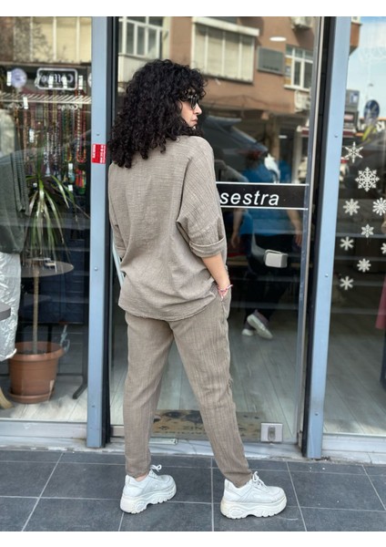 Kadın Papatya Yıldız Nakışlı Keten Pantolon Italyan Tasarım %100 Pamuk fırsatları