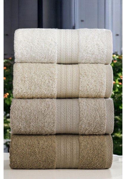 4lü Havlu Seti Softwave Kahve 50X85CM