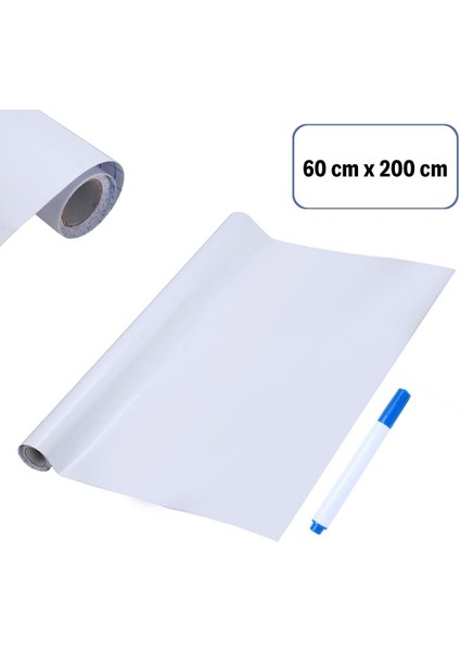 Silinebilir Kalemli Sticker Duvara Yapışabilen Yazı Tahtası 60X200 cm (4401)