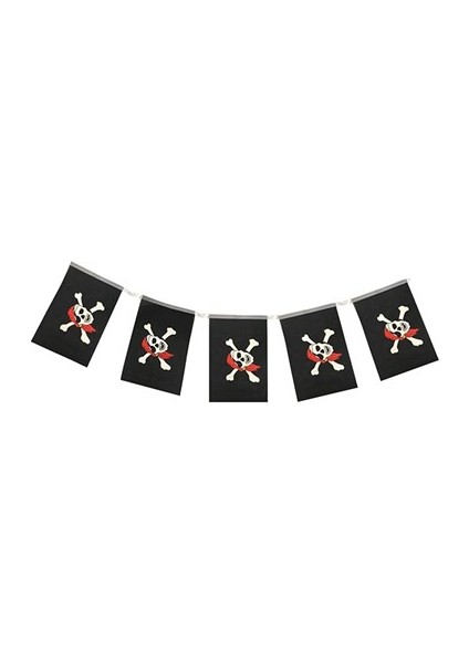 Korsan Partisi Korsan Logo Baskılı Flama Süs Afiş Süsleme 8 Li (4401)