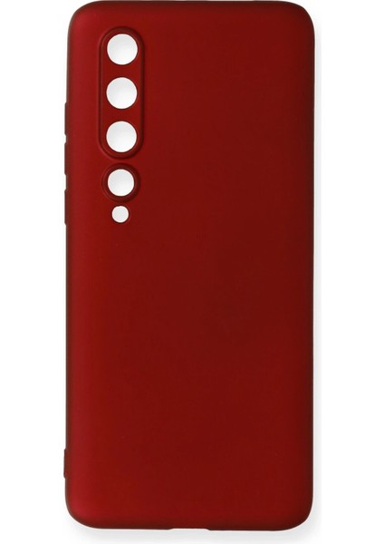 Xiaomi Mi 10 Kılıf First Silikon - Bordo Gnzrz