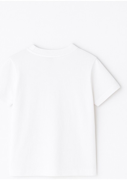 Sevimli Mavi Uzaylı Baskılı Kız Çocuk Tişörtü | Eğlenceli Karakter Desenli Pamuklu Yazlık T-Shirt modelleri
