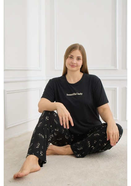 50502-1121 Kadın Büyük Beden Pijama Takımı