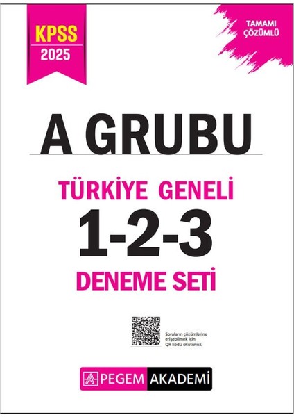 Pegem 2025 Kpss A Grubu Türkiye Geneli 3 Deneme Çözümlü (1-2-3) Pegem Akademi Yayınları