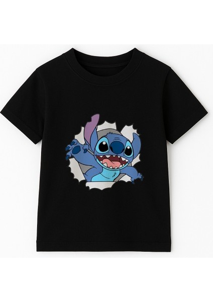 Sevimli Mavi Uzaylı Baskılı Kız Çocuk Tişörtü | Eğlenceli Karakter Desenli Pamuklu Yazlık T-Shirt fiyatları