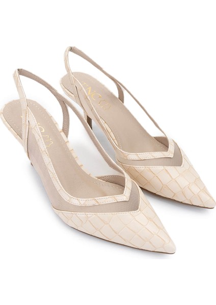 Kadın Vegan Siyah Kroko Topuklu Ayakkabı 932 4315 Bn Ayk Y25 Sıyah Kroko fiyatları