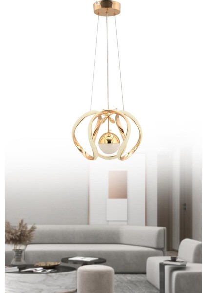Istanbul Avize Bige Gold Ledli Beyaz Power LED Lüx Modern Ledli Avize fırsatları
