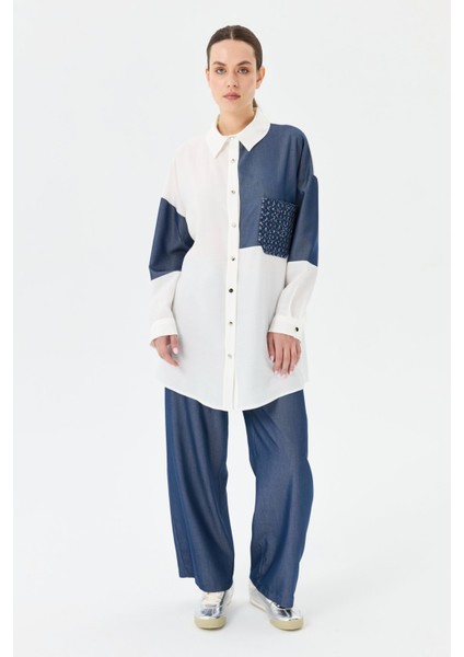 Tencel Garnili Pantolonlu Takım Laci