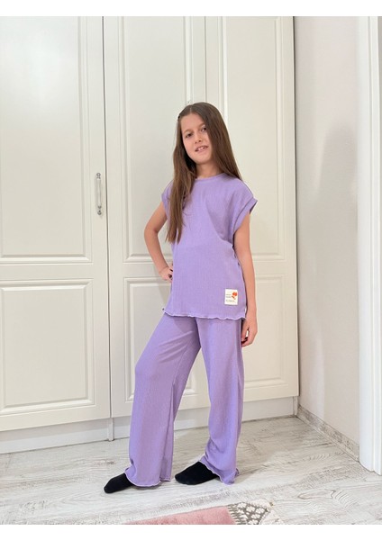 Kız Çocuk Bürümcük Kumaş Alt-Üst Takım
