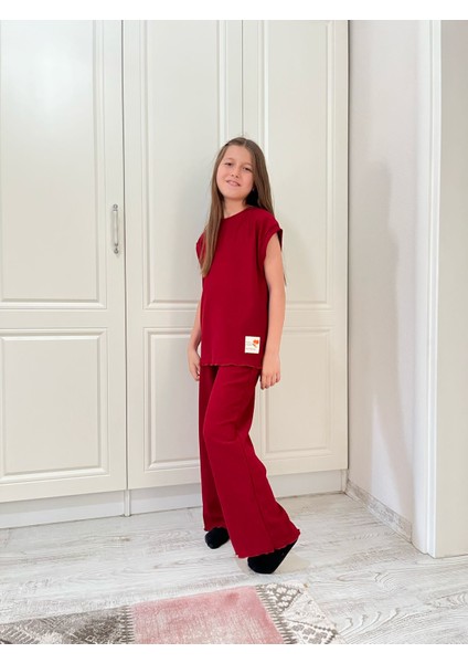 Kız Çocuk Bürümcük Kumaş Alt-Üst Takım modelleri