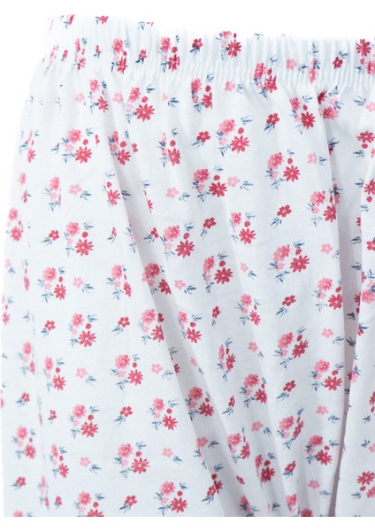 Kadın Yazlık içlik Anne Pijama Altı Battal Beden Lastikli Paça %100 Pamuk Çiçek Desenliklasik