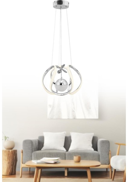 Istanbul Avize Bige Gümüş Ledli Beyaz Power LED Lüx Modern Ledli Avize fiyatları