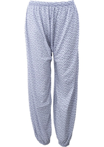 Kadın Yazlık içlik Anne Pijama Altı Battal Beden Lastikli Paça %100 Pamuk Çiçek Desenliklasik