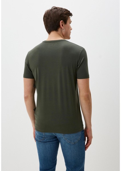 Erkek Tişört Bisiklet Yaka Haki Slim Fit T-Shirt Ncs Jeans 1266 fiyatları