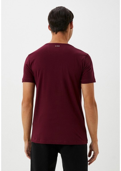 Erkek Tişört Bisiklet Yaka Bordo Slim Fit %100 Pamuk T-Shirt Ncs Jeans 1050 fiyatları