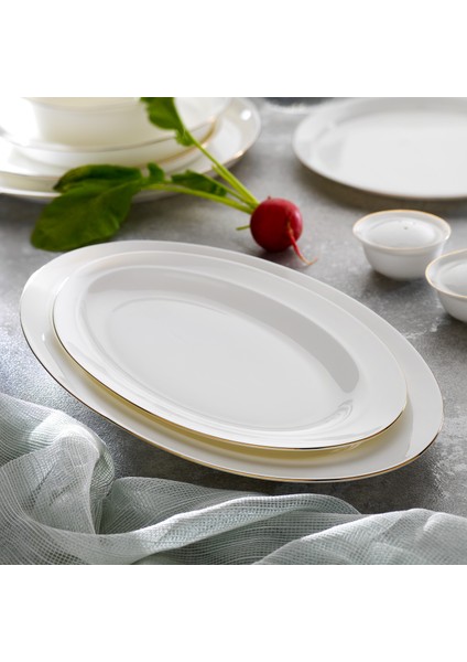 Superfine Bone Lux Yemek Takımı 56 Parça-Gold
