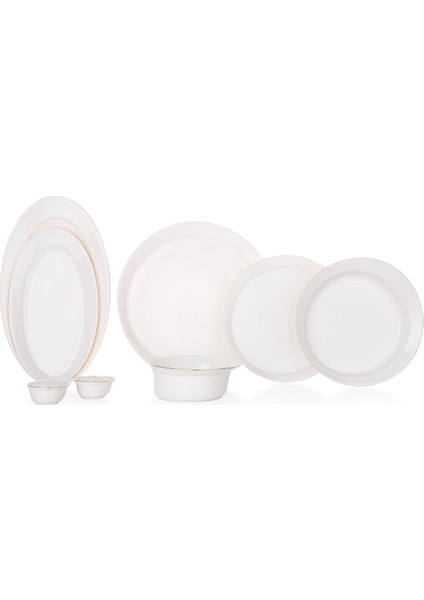 Superfine Bone Lux Yemek Takımı 56 Parça-Gold
