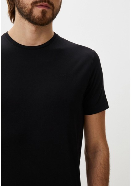 Erkek Tişört Bisiklet Yaka Siyah Slim Fit T-Shirt Ncs Jeans 1266 modelleri