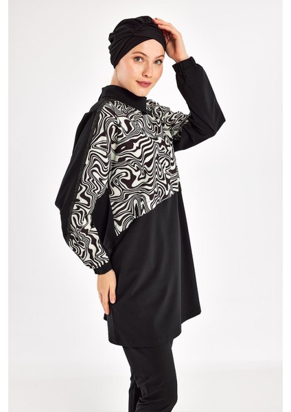 Kadın Zebri Uzun Kollu Tam Kapalı Tesettür Mayo 1224 fırsatları