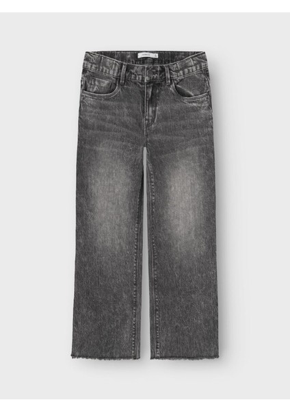 Kız Çocuk Geniş Kesim Kot Pantolon