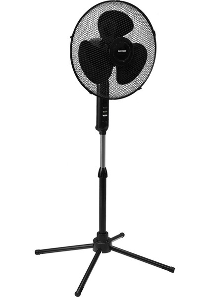 FAN10 Ecowind Siyah 16 Maks 45W 3 Kademe 1100RPM Metal Yıldız Ayak 3 Bıçaklı Vantilatör/ Pervanesi, Ev Tipi Vantilatör
