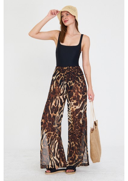 Moss Pareo Leopar Pantolon