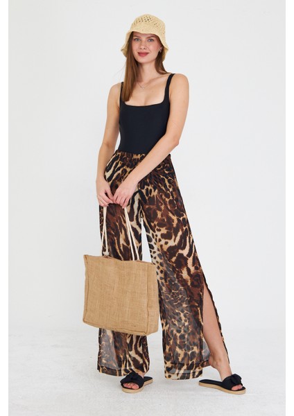Moss Pareo Leopar Pantolon fırsatları