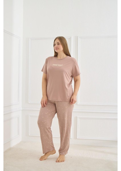 50502-1126 Kadın Büyük Beden Pijama Takımı