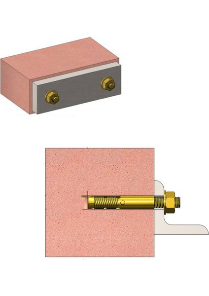 Saplamalı Gömlek Çelik Dübel Raf Montaj Bağlantı Zemin Monte Tavan Beton Asma Aparat M12X110 mm indirimleri