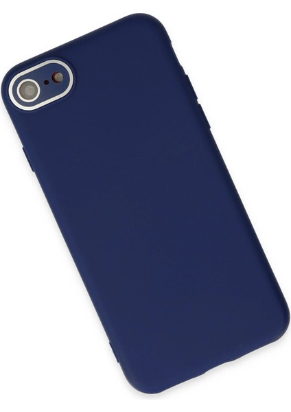 Apple iPhone 7 Kılıf Lansman Glass Kapak - Sky Blue Gnzrz