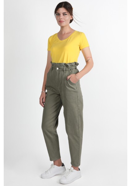 Beli Fırfırlı Baggy Pantolon Haki fiyatları