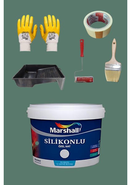 5'li Set Silikonlu Özel Mat Iç Cephe Duvar Boyası 79 Çeşit Renk 2.5lt