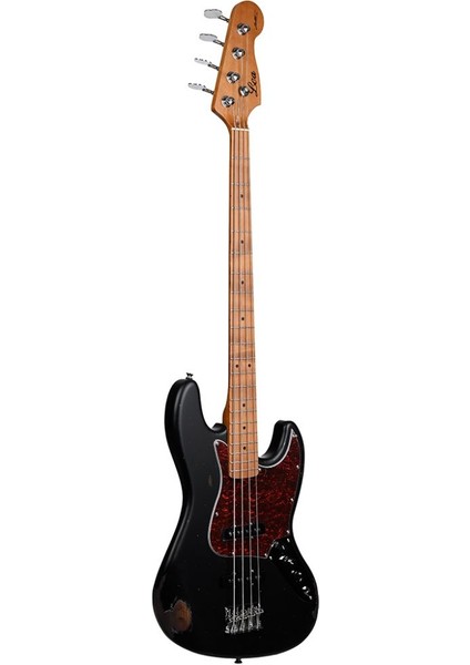 LB-455-1 Bk Limited Edition Heavy Relic Bas Gitar (Black)
