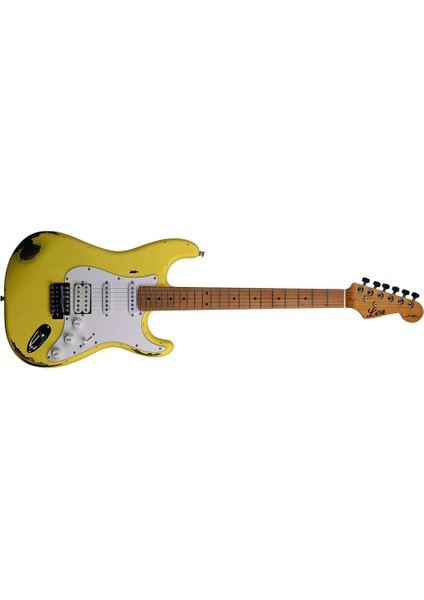 RLC-100 Ylw Limited Edition Heavy Relic Elektro Gitar (Yellow)