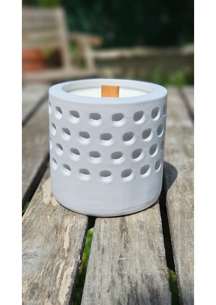 Vanilya Kokulu Beton Soya Mum-Gri-9x9