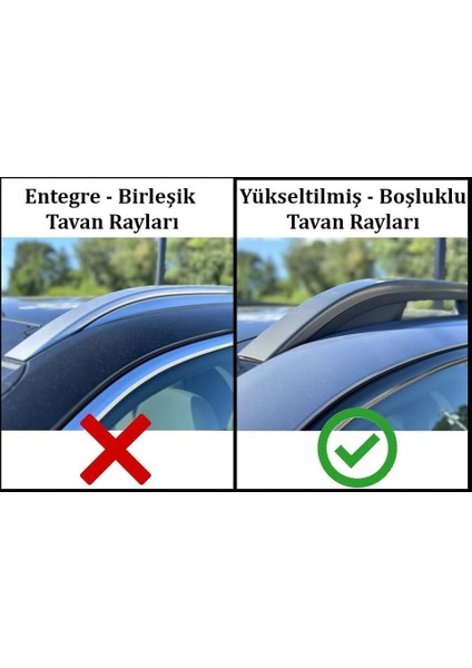Volkswagen Tiguan SUV (MK1) (2007-2015) için Araca Özel Kilitlenebilir Ara Atkı / Portbagaj Taşıma Barları 2 Adet Set (Siyah)
