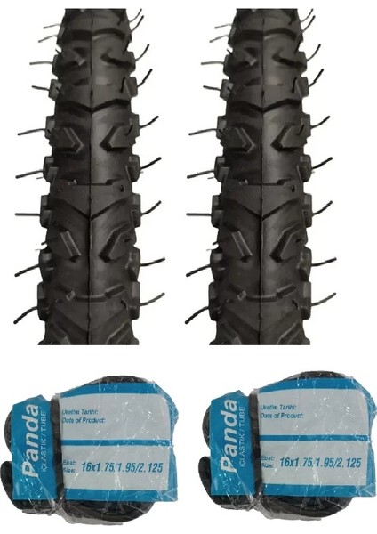 Diamond 16 Jant 16x1.75 Bisiklet Dış Lastiği Mb7 (Vesper) X 2 Adet + Panda Iç Lastik Seti