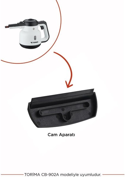 CB-902A Buharlı Temizlik Makinası Uyumlu Yedek Cam Aparatı