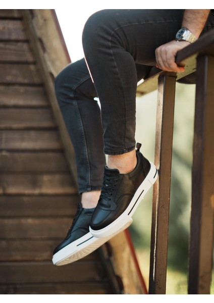3321 Deri Siyah Sneaker Erkek Ayakkabı modelleri
