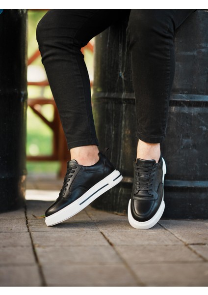 3321 Deri Siyah Sneaker Erkek Ayakkabı indirimleri