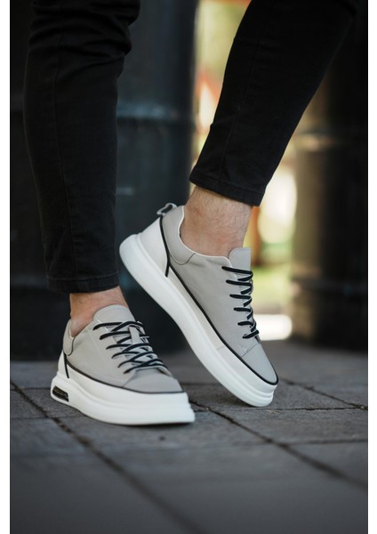BEİGE CEHA 0129 HAKİKİ DERİ ERKEK SNEAKER BEJ