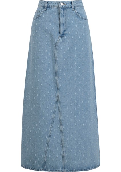 Denim Etek 25YD9125 Mavi
