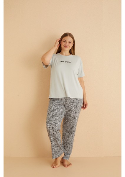 50502-1235 Kadın Büyük Beden Pijama Takımı fiyatları