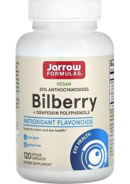 Vegan Bilberry + Grapeskin Polyphenols 120 Veggie Capsules