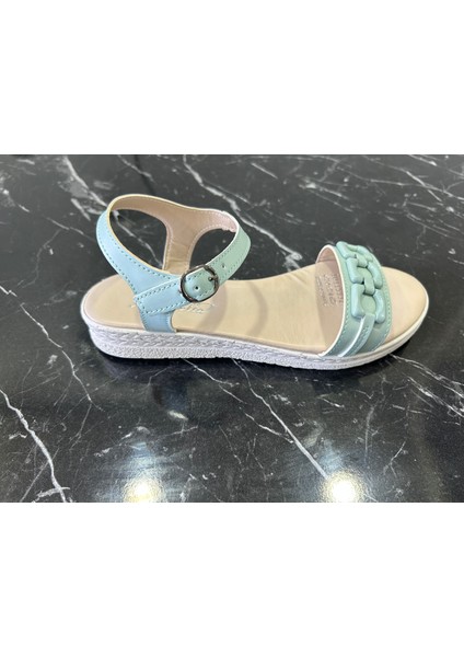 CS22060 2fx Su Yeşili Kadın Düz Sandalet