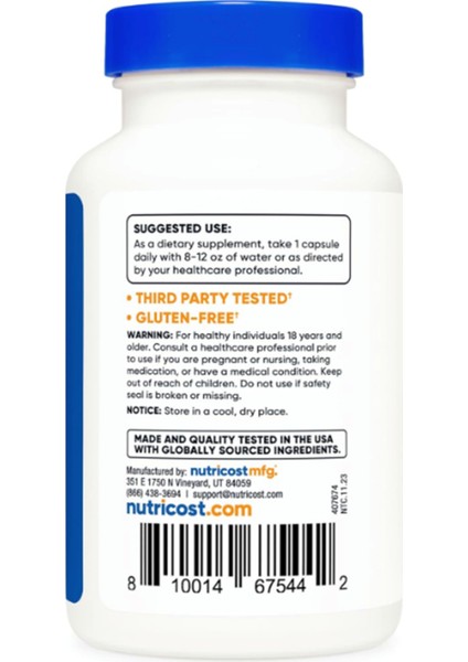 Vitamin B2 (Riboflavin) 400 mg 120 Capsules .abd Menşei