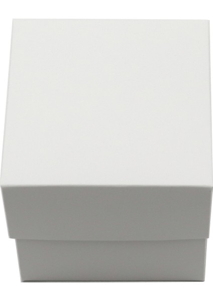 10 x 10 x 10 cm Beyaz Kapaklı Bristol Kutu Hediye Kutusu 5 Adet